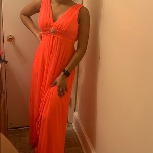 really cute neon pink prom dress